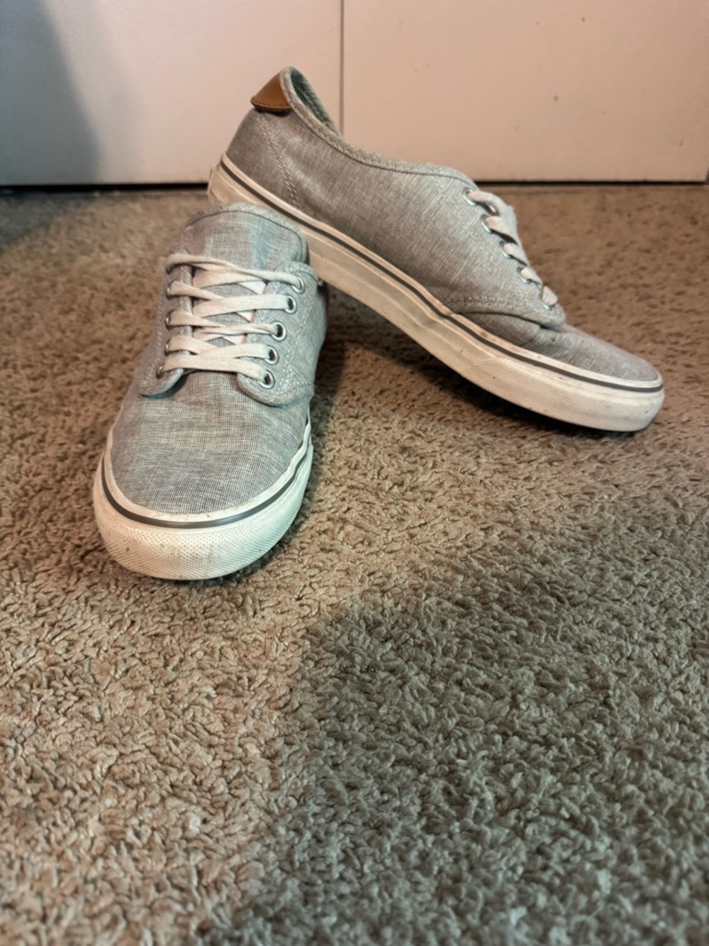 Vans Gray Canvas Low-Top Sneakers